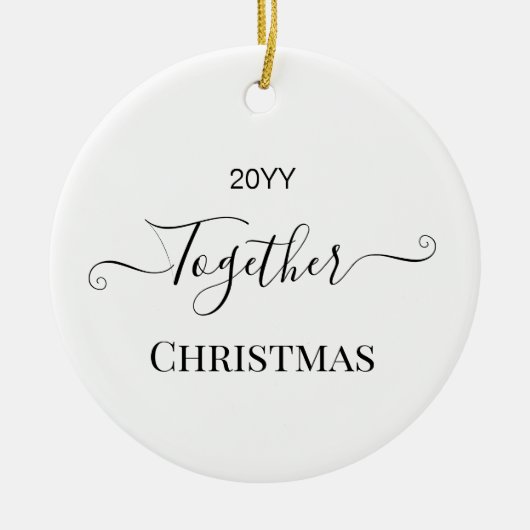 Kerstmis 2022 Gezinshereniging Keramisch Ornament (Voorkant)