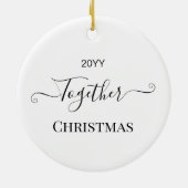 Kerstmis 2022 Gezinshereniging Keramisch Ornament (Achterkant)