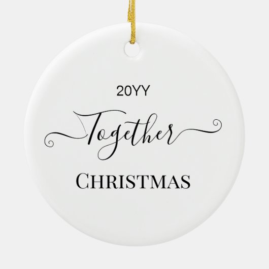 Kerstmis 2022 Gezinshereniging Keramisch Ornament (Achterkant)