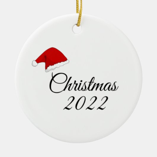 kerstmis 2022 keramisch ornament (Voorkant)