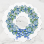 Kerstmis 2023 Blue Ginger Jar Wijnglaslabel (Voorkant)