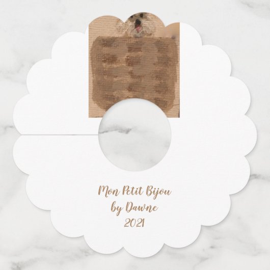 Kerstmis 2023 Blue Ginger Jar Wijnglaslabel (Achterkant)