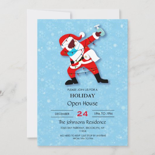 Kerstmis 2023 in Santa Claus Dabbing Kaart (Voorkant)