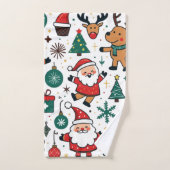 Kerstmis 2024 bad handdoek (Handdoek)