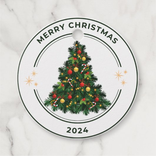Kerstmis 2024 - Cadeaubijsluiter Bedankjes Labels (Voorkant)