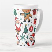 Kerstmis 2024 latte mok (Rechterhoek)