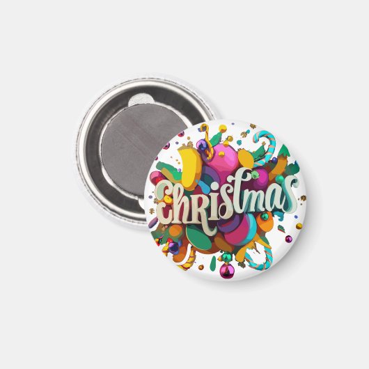 Kerstmis 2024 magneet (Voorkant / Achterkant)