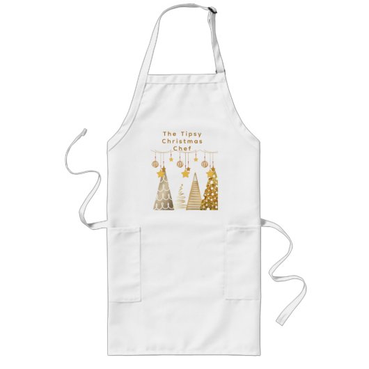 Kerstmis 2025 Eigenzinnige bomen & Baubles PJ Lang Schort (Voorkant)