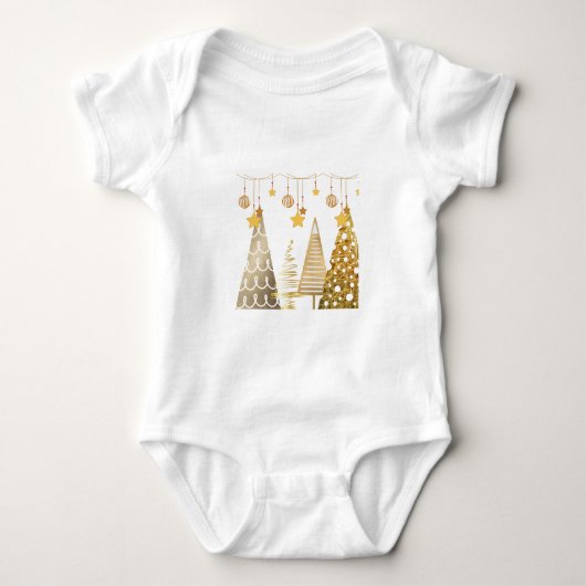 Kerstmis 2025 Eigenzinnige bomen & Baubles PJ Romper (Voorkant)