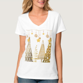Kerstmis 2025 Eigenzinnige bomen & Baubles PJ T-shirt