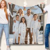 Kerstmis 2025 Familie Fleece Deken Aangepaste Foto