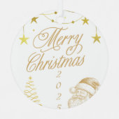 Kerstmis 2025 metalen ornament (Voorkant)