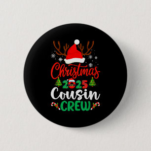 Kerstmis 2025 neef bemanning pyjama's Xmas lichten Ronde Button 5,7 Cm