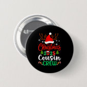 Kerstmis 2025 neef bemanning pyjama's Xmas lichten Ronde Button 5,7 Cm (Voorkant /achterkant)