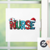 Kerstmis 2025, raamsticker (Huis)