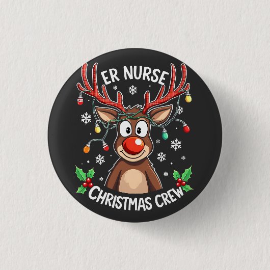 Kerstmis 2025, ronde button 3,2 cm (Voorkant)