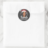 Kerstmis 2025, ronde sticker (Tas)