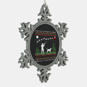 Kerstmis 2025, tin sneeuwvlok ornament (Links)