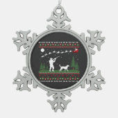 Kerstmis 2025, tin sneeuwvlok ornament (Voorkant)
