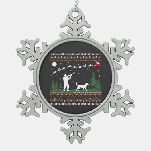 Kerstmis 2025, tin sneeuwvlok ornament (Voorkant)