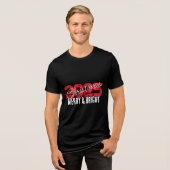 Kerstmis 2025 Vrolijk & Feestelijk Tri-Blend Shirt (Voorkant volledig)