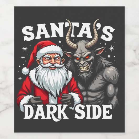 Kerstmis 2025, wijn etiket (Enkel label)