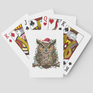 Kerstmis 2026 Feestelijke Uil Vakantievogel Pokerkaarten