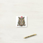 Kerstmis 2026 Feestelijke Uil Vakantievogel  Post-it® Notes (Op bureau)