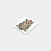 Kerstmis 2026 Feestelijke Uil Vakantievogel  Post-it® Notes (Schuin)