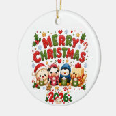 Kerstmis 2026 Keramische Kerstbal Keramisch Ornament (Links)