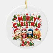 Kerstmis 2026 Keramische Kerstbal Keramisch Ornament (Achterkant)