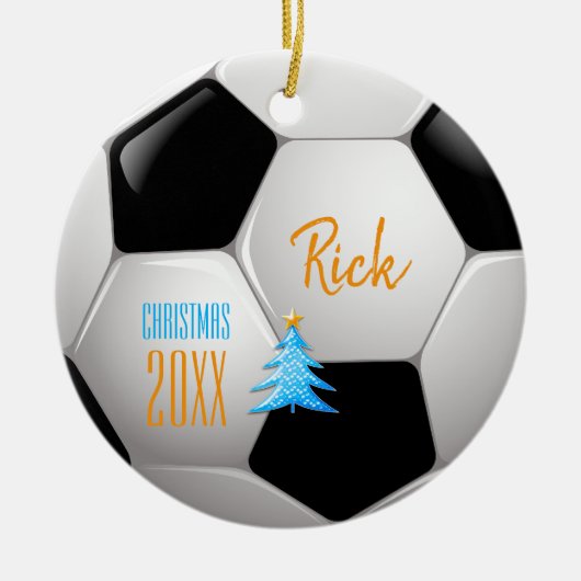 Kerstmis 20XX | Player-foto Keramisch Ornament (Voorkant)