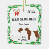 Kerstmis #2, Boerderij van gepersonaliseerde boer Keramisch Ornament (Links)