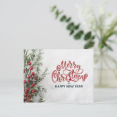 Kerstmis 2 feestdagenkaart (Staand voorkant)