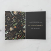 Kerstmis 2 foto botanische florale gevouwen vakant kaart (Binnen)