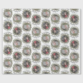 Kerstmis 2 Foto - Calligrafie Whimsical Branches Cadeaupapier (Vlak)