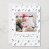 Kerstmis 2 Foto Collage, familiekaart Kaart (Achterkant)