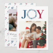 Kerstmis 2 Foto Collage, familiekaart Kaart (Voorkant / Achterkant)
