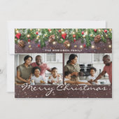 Kerstmis 2 Foto Feestdagenkaart (Voorkant)