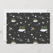 Kerstmis 2 Foto met winterdecoratie Feestdagenkaart (Achterkant)