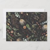 Kerstmis 2 foto waterverf botanische florale feestdagenkaart (Achterkant)