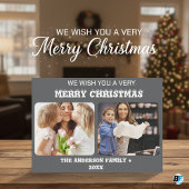 Kerstmis 2 foto waterverf botanische florale feestdagenkaart