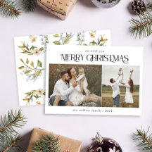 Kerstmis 2 foto waterverf botanische holi