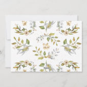 Kerstmis 2 foto waterverf botanische holi feestdagenkaart (Achterkant)