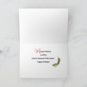 Kerstmis 2 Foto's  lichtrood zwart Kaart (Binnen)