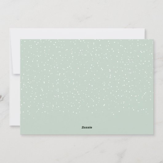 Kerstmis 2 Foto's Script Sneeuwgroen Feestdagenkaart (Achterkant)