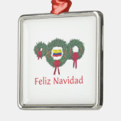 Kerstmis 2 in Colombia Metalen Ornament (Links)