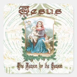 Kerstmis 2 - Jezus is de reden voor het seizoen Vierkante Sticker