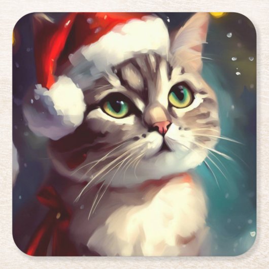 Kerstmis 2 kartonnen onderzetters (Voorkant)