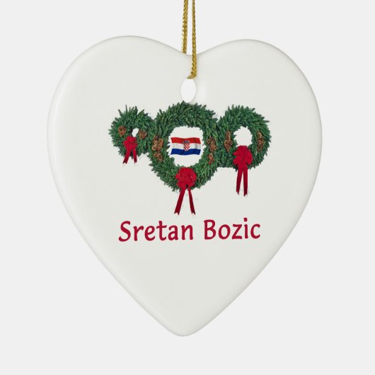 Kerstmis 2 Kroatië Keramisch Ornament (Rechts)